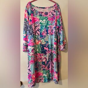 NWT Lilly Pulitzer Sophie Dress UPF 50+ Patch to Match XXL